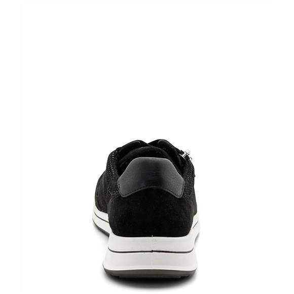 NEW ARA women's oleanna sneakers in black suede - Picture 4 of 6